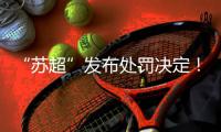 “苏超”发布处罚决定！